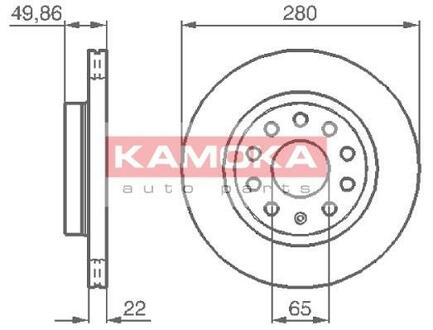 Гальмівний диск KAMOKA 1032446