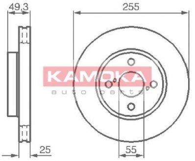 Гальмiвнi диски KAMOKA 1032588 (фото 1)