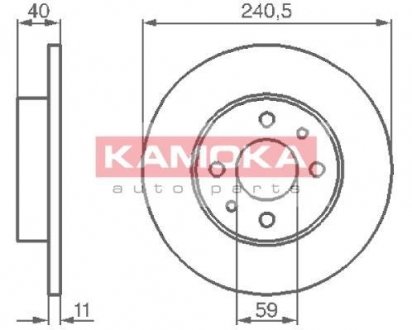 Гальмівний диск KAMOKA 103280 (фото 1)