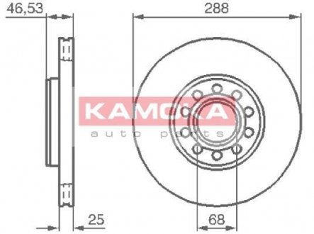 Гальмiвнi диски KAMOKA 1033354