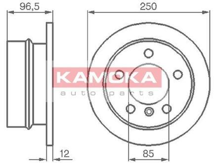 Гальмiвнi диски KAMOKA 103454 (фото 1)