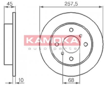 Гальмівний диск KAMOKA 103534 (фото 1)