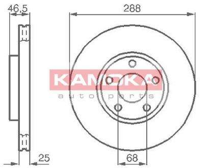 Гальмівний диск KAMOKA 103640 (фото 1)
