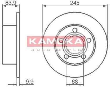 Гальмівний диск KAMOKA 103642 (фото 1)
