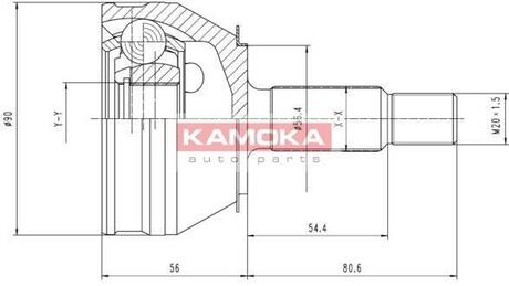 К-т шарнiрний привiдного валу KAMOKA 6190