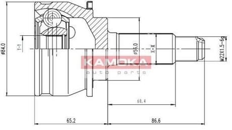 К-т шарнiрний привiдного валу KAMOKA 6458