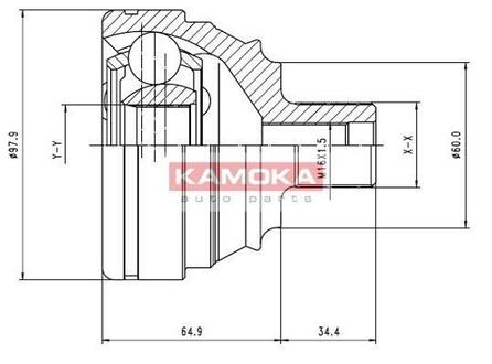 К-т шарнiрний привiдного валу KAMOKA 6738