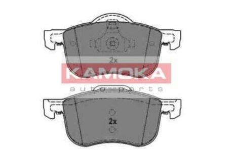 Гальмівні колодки, дискове гальмо (набір) KAMOKA JQ1012764 (фото 1)