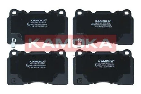 Комплект тормозных колодок, дисковый тормоз KAMOKA JQ101487