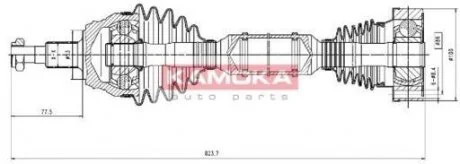 Привідний вал KAMOKA VW1138927