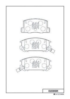 КОЛОДКИ ТОРМ ЗАДН ДИСК 106.5*44.5*15.5 TOYOTA RAV-4 94-, MR-2 84-90 KASHIYAMA D2099M