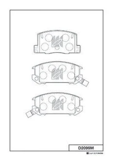 КОЛОДКИ ТОРМ ЗАДН ДИСК 106.5*44.5*15.5 TOYOTA RAV-4 94-, MR-2 84-90 KASHIYAMA D2099M
