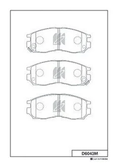 Колодки дискового гальма KASHIYAMA D6043M