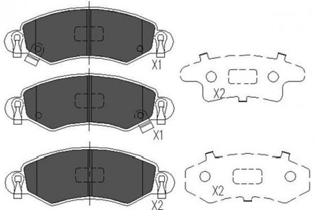 PARTS SUZUKI тормозные колодки пер. Ignis 03-, Wagon R+ 00-, OPEL Agila 00- KAVO KBP-8508 (фото 1)