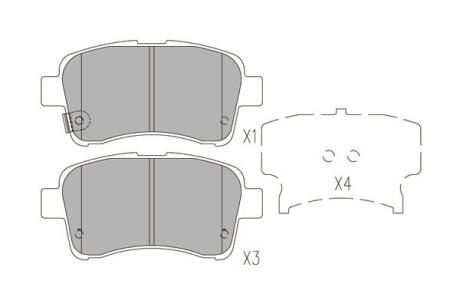 PARTS SUZUKI Гальмівні колодки передн. Liana 1.3I-1.6I 06/02 KAVO KBP-8528
