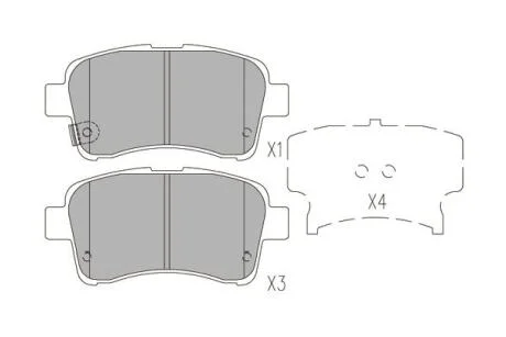 PARTS SUZUKI Гальмівні колодки передн. Liana 1.3I-1.6I 06/02 KAVO KBP-8528 (фото 1)