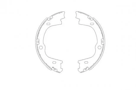 PARTS HYUNDAI Щеки тормозные задн. ix55,H-1 2.4/3.8 08- KAVO KBS-3406