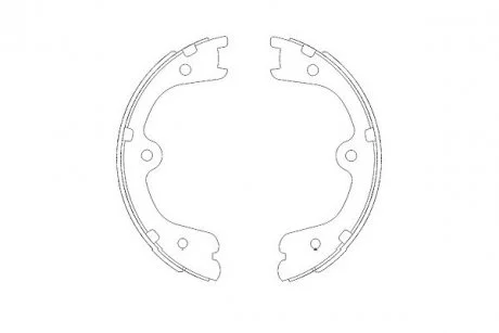 PARTS NISSAN Тормозные колодки барабанные стоян.тормоза Pathfinder,Navara 05- KAVO KBS-7404