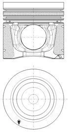 Поршень (діаметр 106мм, STD) MERCEDES MERCEDES ATEGO, ATEGO 2, AXOR 2, CITARO 2, CITARO (O 530), TOURO (O 500), ZETROS OM924.920-OM926.996 01.96- KOLBENSCHMIDT 40 270 600