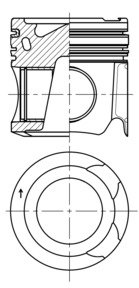 Поршень KOLBENSCHMIDT 41 276 600