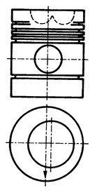 Поршень (діаметр 91,48мм, STD) URSUS 3514, 360 3P AHLMANN AL7, AL7C, AL7D, AL7G, AL8, AL8C, AL8CS, AS7C, AS7CS ALBAJAR 08, 10, 304, 366, 3000, 420, 4300, 4360 ALLIS CHALMERS 6040, ACP50 KOLBENSCHMIDT 92 772 600
