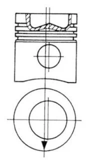 Поршень KOLBENSCHMIDT 93 445 700 (фото 1)