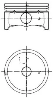 Поршень, комплект FORD/VOLVO Focus,Mondeo,Fiesta,C30,S40,S80,V50 2,0i 16V 00- KOLBENSCHMIDT 99457600