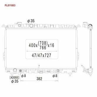 Радиатор охлаждения двигателя KOYORAD PL811803