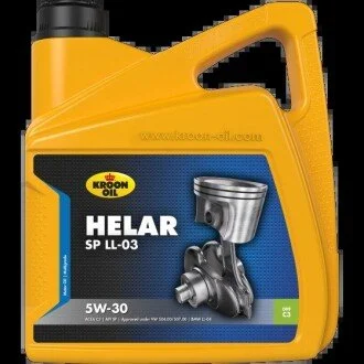 Моторное масло Helar SP LL-03 5W-30 синтетическое 4 л KROON OIL 32303