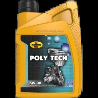 Моторное масло Poly Tech 5W-30 синтетическое 1 л KROON OIL 32578