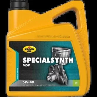 Моторное масло Specialsynth MSP 5W-40 синтетическое 4 л KROON OIL 35213