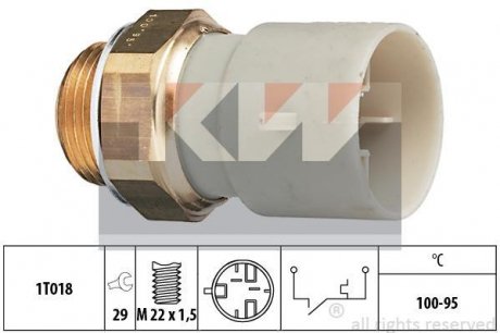Термовимикач вентилятора радіатора KW 550147 (фото 1)
