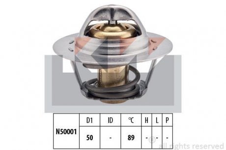 Термостат системи охолодження KW 580322S (фото 1)