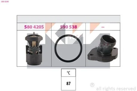 Термостат системи охолодження KW 580559K