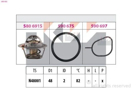 Термостат системи охолодження KW 580692