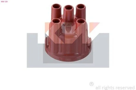 Фото 1 - кришка трамблера (аналог EPS 1.306.129/Facet 2.7529PHT) KW 806 129 Кришка трамблера (аналог EPS 1.306.129/Facet 2.7529PHT) KW 806 129 (фото 1)