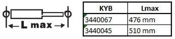 Амортизатор задній KYB 3440067