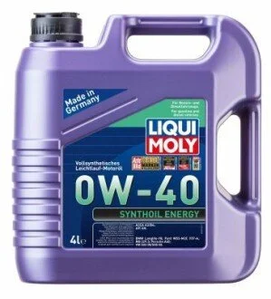 ОЛИВА МОТОРНА SYNTHOIL ENERGY 0W-40 4Л LIQUI MOLY 2451