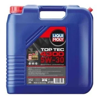 Моторное масло Top Tec 4300 5W-30 синтетическое 20 л LIQUI MOLY 3742