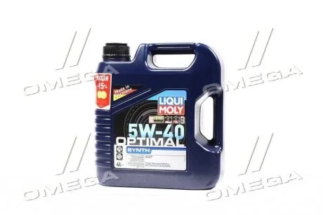 Моторное масло Optimal Synth 5W-40 синтетическое 4 л LIQUI MOLY 3926