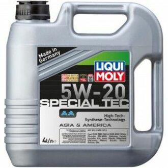 Моторное масло Special Tec AA 5W-20 синтетическое 4 л LIQUI MOLY 7621 (фото 1)