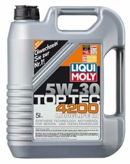 Моторное масло Top Tec 4200 5W-30 синтетическое 5 л LIQUI MOLY 7661