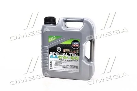 Моторное масло Special Tec AA 0W-20 синтетическое 4 л LIQUI MOLY 8066
