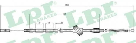 Тросик гальма стоянки LPR C0043B