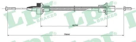 Фото 1 - трос зчеплення LPR C0076C Трос зчеплення LPR C0076C (фото 1)