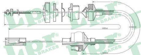 LINKA SPRZ. PEUGEOT 306 93- LPR C0164C