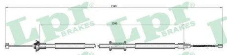 Фото 1 - трос ручного гальма LPR C0184B Трос ручного гальма LPR C0184B (фото 1)
