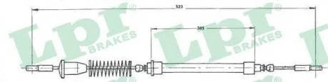 Трос ручного гальма LPR C0218B