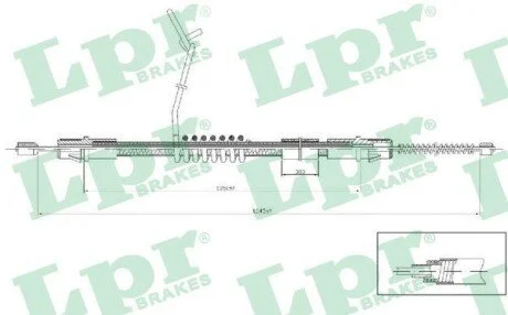 Трос ручного гальма LPR C0287B