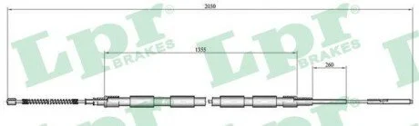 Трос ручного гальма LPR C0302B